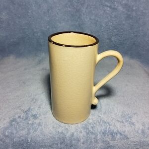 Vintage Tall Slender Espresso Double Shot Coffee Mug Crazed MCM Rustic Pottery